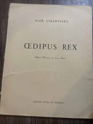 Oedipus Rex Strawinsky Opera Oratorio En Deux Actes Edition Russe De Musique