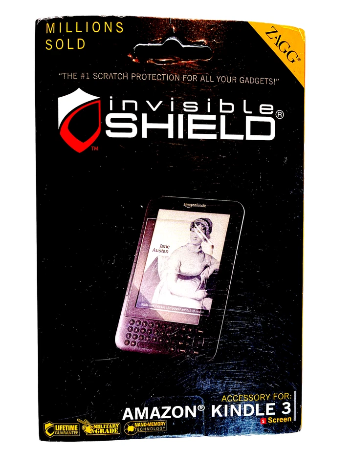 2pk ZAGG Invisible SHIELD for Amazon Kindle 3 (III) Screen Protector SEALED 10z - Image 2 of 2