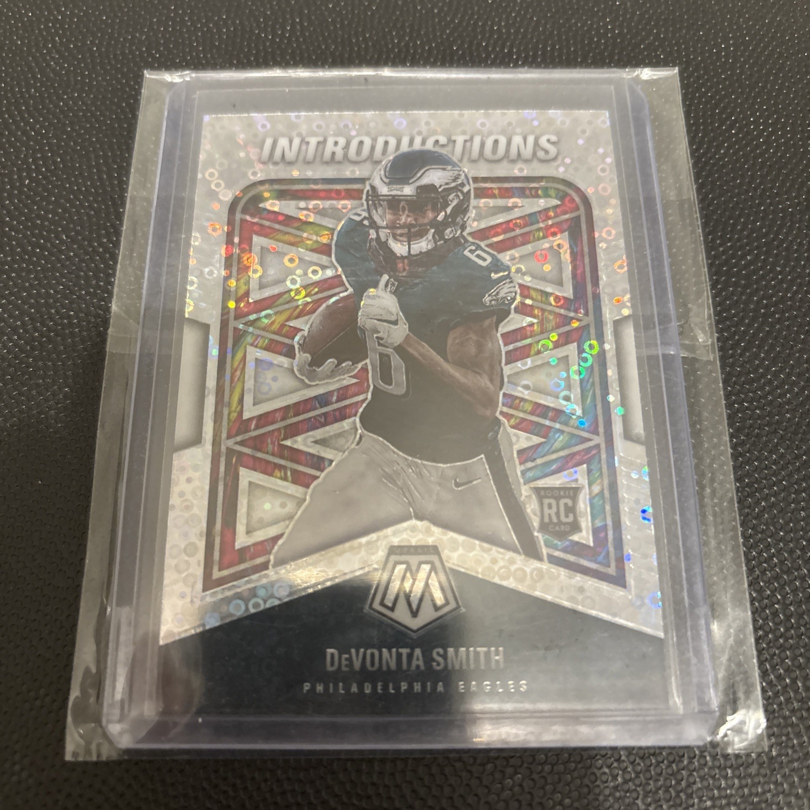 2021 Panini Mosaic DeVonta Smith Prizm Introductions No Huddle Disco RC  #I-6