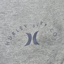NWOT MENS LARGE GREY HURLEY SURF CO LOGO FLEECE JOGGER SWEATPANTS DRAWSTRING