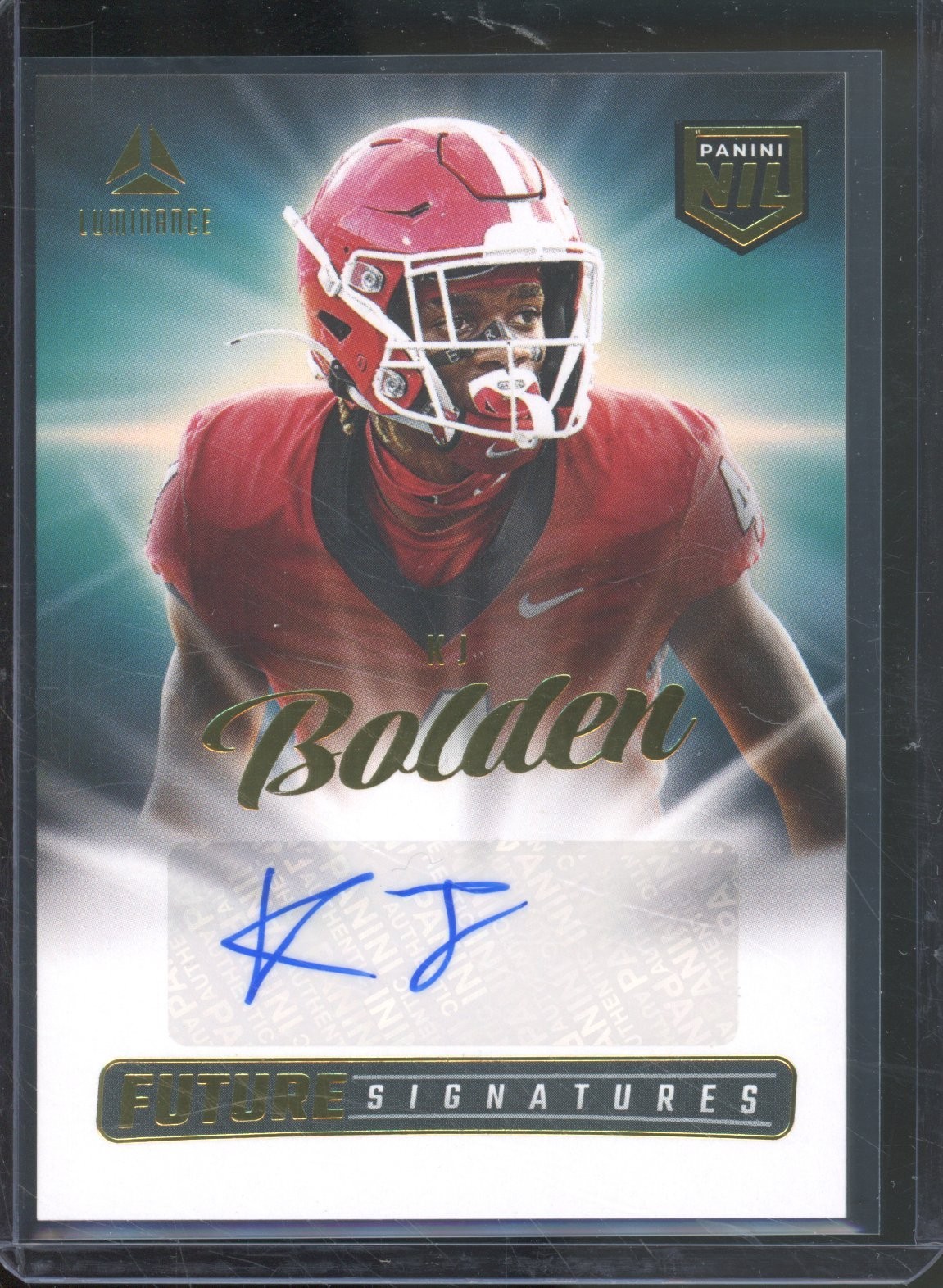 2025 Panini Luminance KJ BOLDEN #NIL-KBN Future Signatures NIL Gold Auto