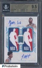 2019 Panini Logoman Zion Williamson Ja Morant RC AUTO PATCH 1/1 BGS 9.5