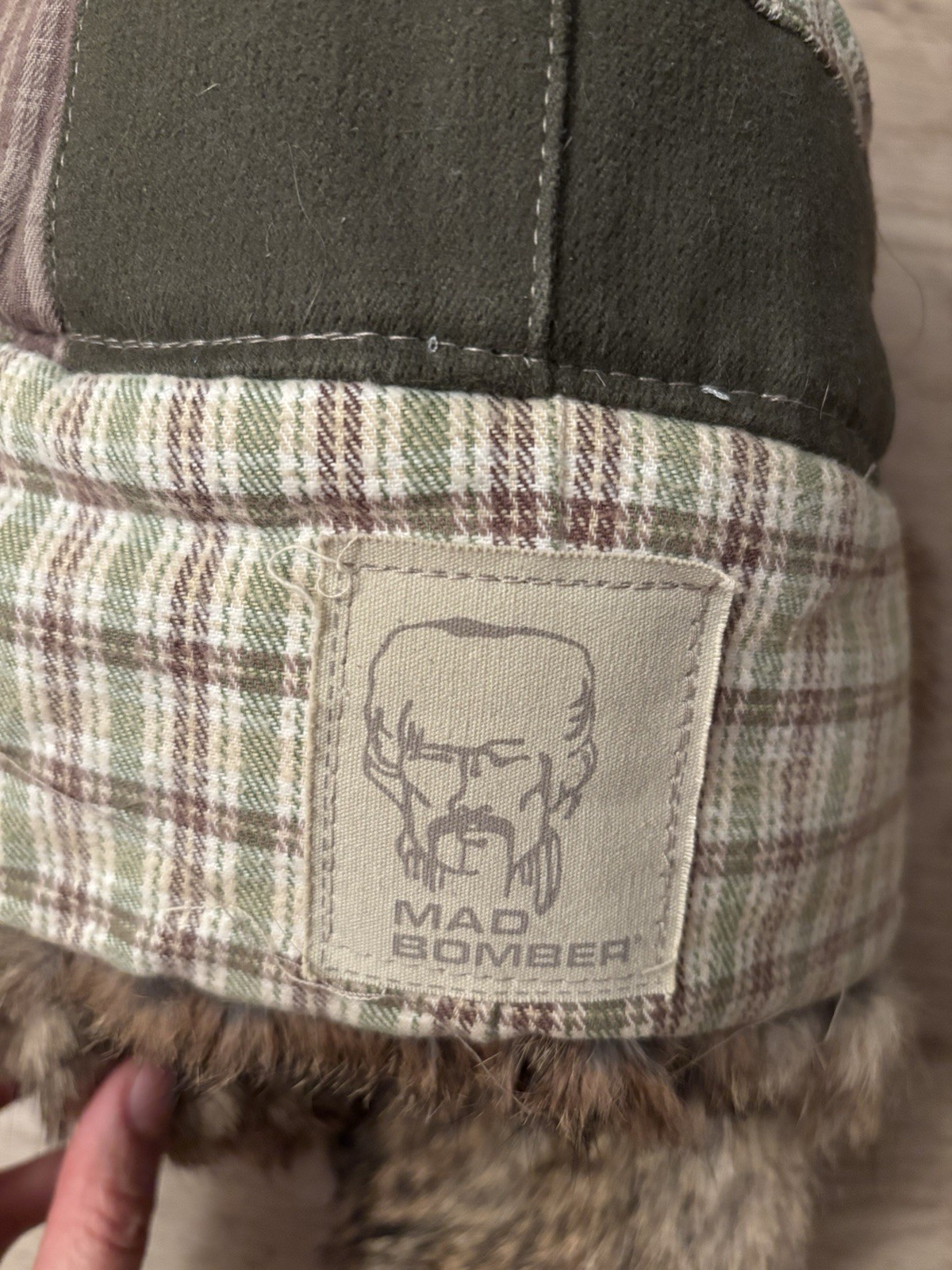 Mad Bomber Men’s Size Medium Patchwork Rabbit Fur… - image 7