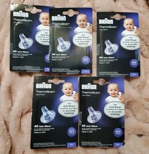 5 Pack 40 Ct Ea Braun ThermoScan Lens Filters Ear Thermometer Covers 200 Total