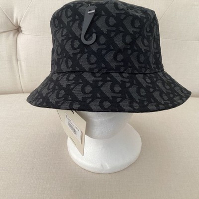 Calvin Klein Women Allover Monogram Bucket Hat One Size-Black-Street Wear-TAGS!!