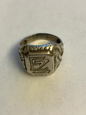 Siegelring 800er Feinsilber Monogramm "EZ" fein ziseliert RG 60 viktorianisch