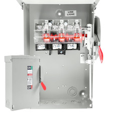 30 Amp Disconnect Switch, Non-Fusible, 3 Pole 600 Volt, with Interlock Mechanism