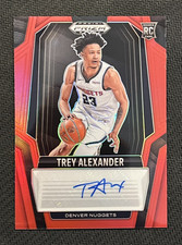 2024-25 Panini Prizm Black Trey Alexander Rookie Signatures Red /99 Auto RC