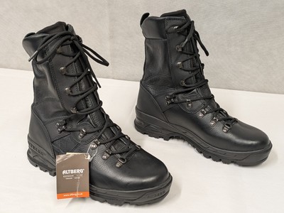 Altberg Sneeker Aqua Military Police All Weather Black Leather Boots  NEW UK
