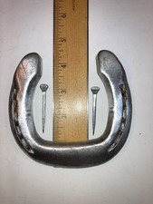 Used Horse Shoe w/ 2 Nails, Aluminum, Western decor great for projects