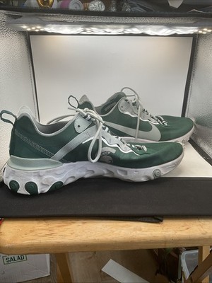Nike React Element 55 MSU Michigan State Spartans Shoes Mens 12 Green CK4845-300