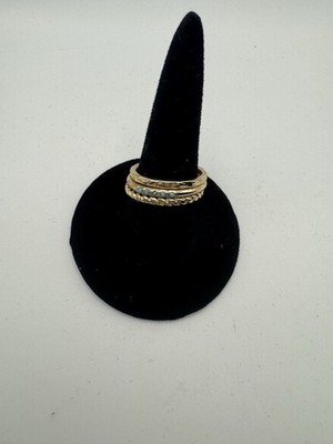 Avon Studio 1886 Goldtone 3 Ring Set Ring Size 6