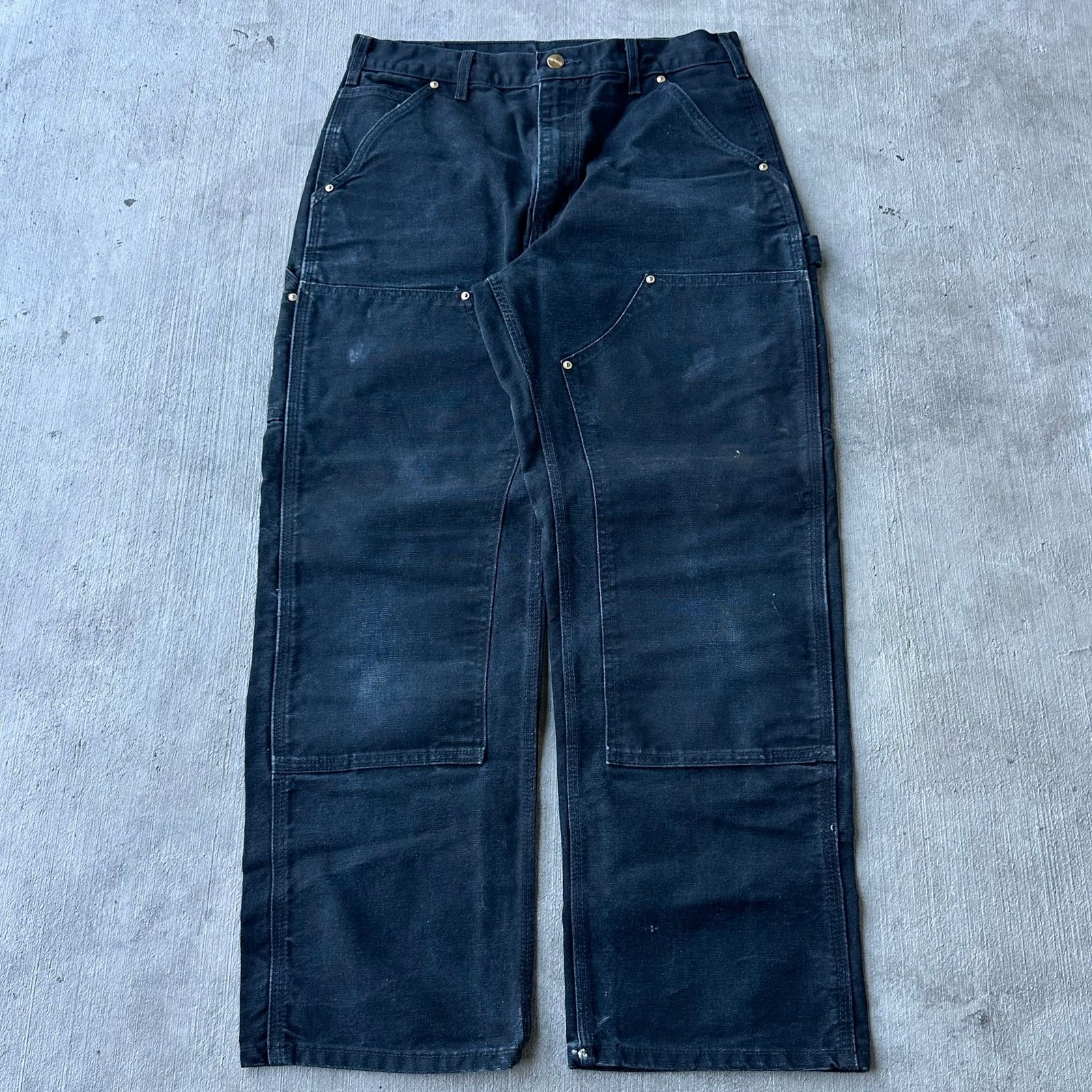 Y2K vintage black Carhartt double knee carpenter work pants