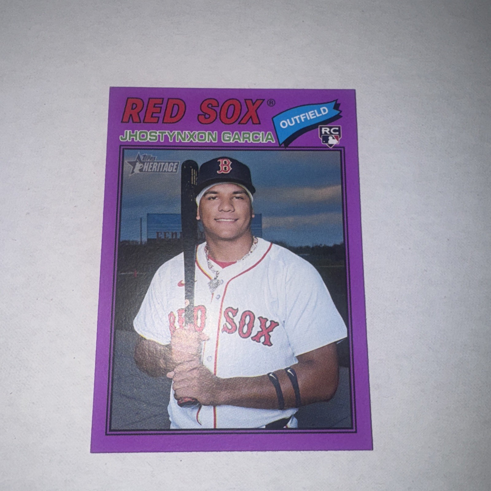 2026 Topps Heritage Light Purple Border #112 Jhostynxon Garcia Red Sox