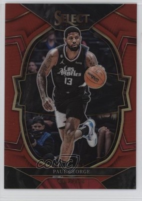2022-23 Panini Select Concourse Red Prizm 50/199 Paul George #16 08r6