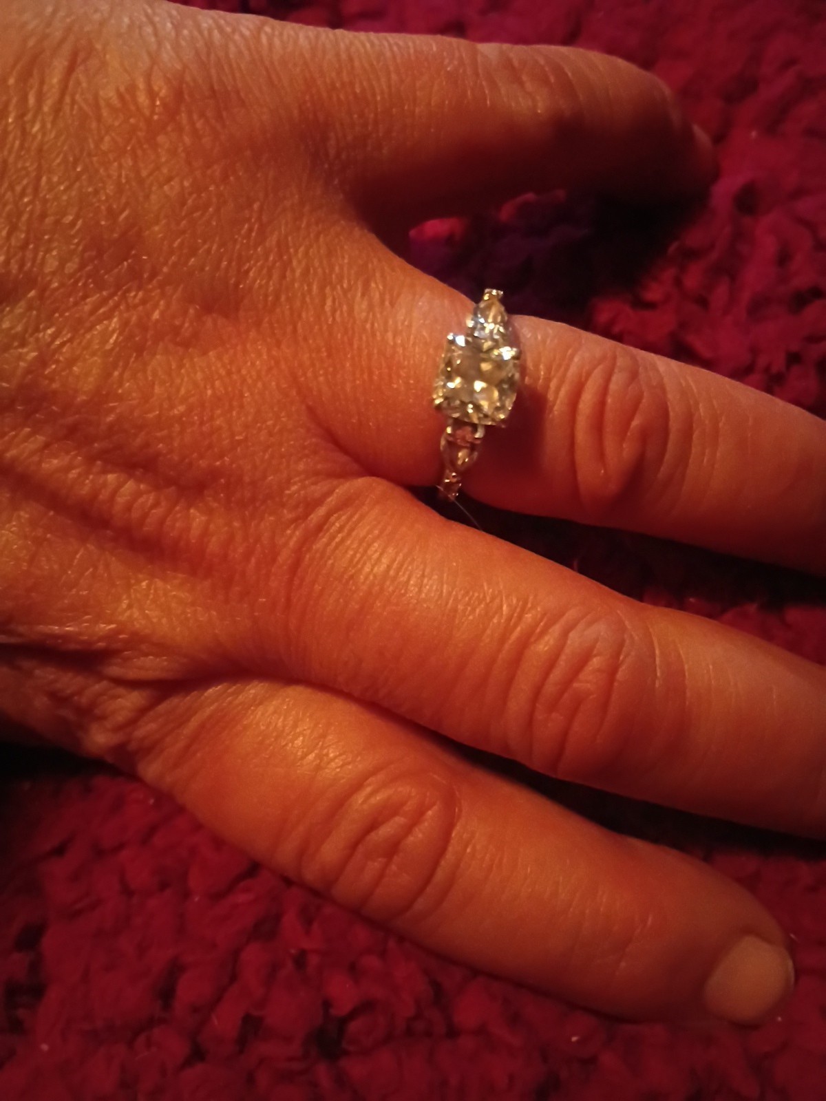 Lab simulated Created, 14k Solid Almost 3 Carot B… - image 2