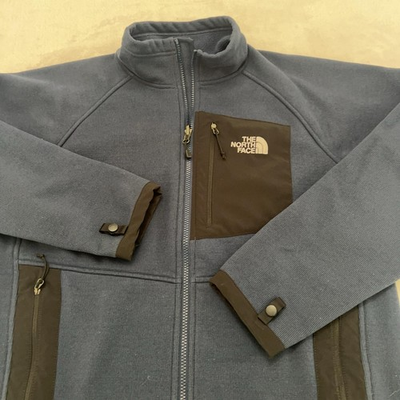 #ad The North Face Jacket Mens Medium Blue Fleece Full Zip Pockets Outdoor Hiking $21.87