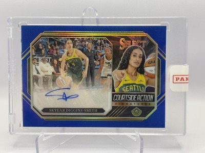 2024 Select WNBA Skylar Diggins-Smith Courtside Action Auto BLUE #4/49 Jersey #!