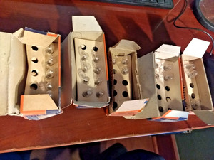 Vtg 5 Boxes Matchless & Westinghouse 41 43 48 51 1490 Radio Miniature Lamp Bulbs