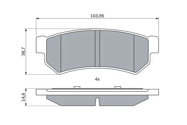 Bosch Jeu De Plaquettes De Frein, Frein À Disque Bp2626 Bp2626 Chevrolet - Image 2
