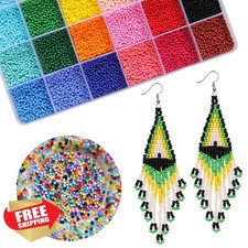 BALABEAD 2mm Glass Seed Beads 24 Colors 20000pc Jewelry Making