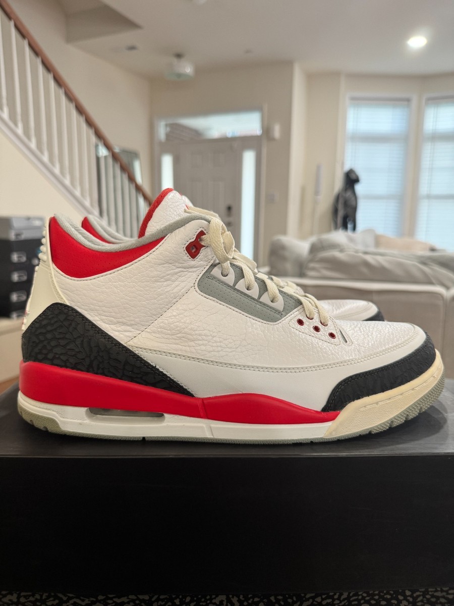 2013 Air Jordan 3 Retro fire red Men size 13 sku 136064-120 | eBay