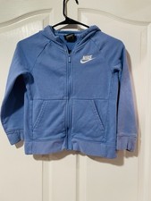Kids Nike Full Zip Up Hoodie Comet Blue Standard Fit Size Small