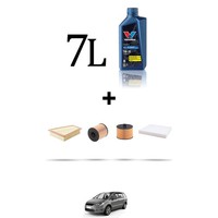 Hoffcar Servicekit 4 Filter Und 7L ÖL FüR Ford Galaxy II 2.0 Tdci 85Kw Ab 20