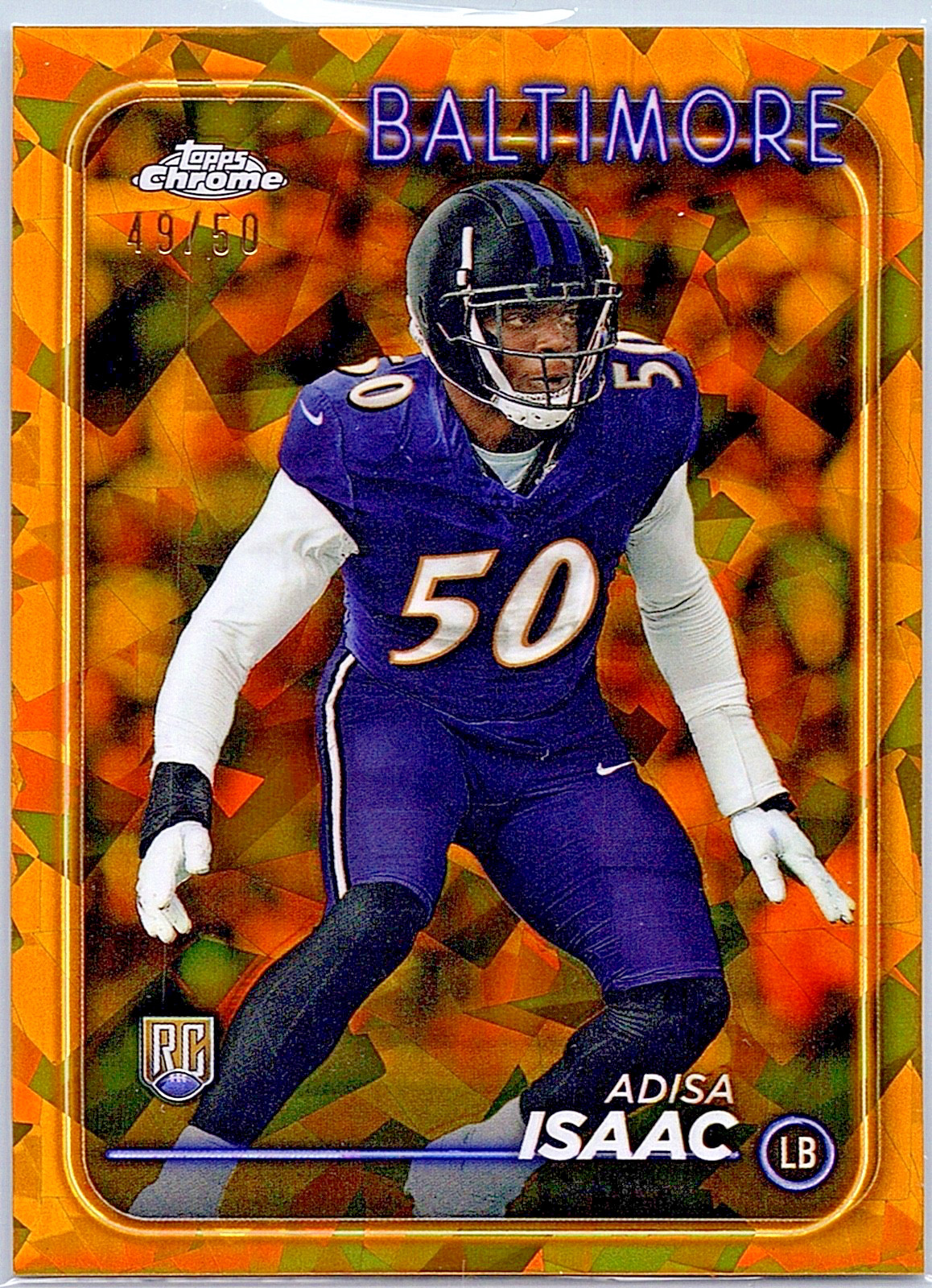 Adisa Isaac Topps Chrome Sapphire #218 Gold