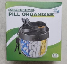 Portable Pill Organizer Travel Medicine Case BPA Free Multi Compartment