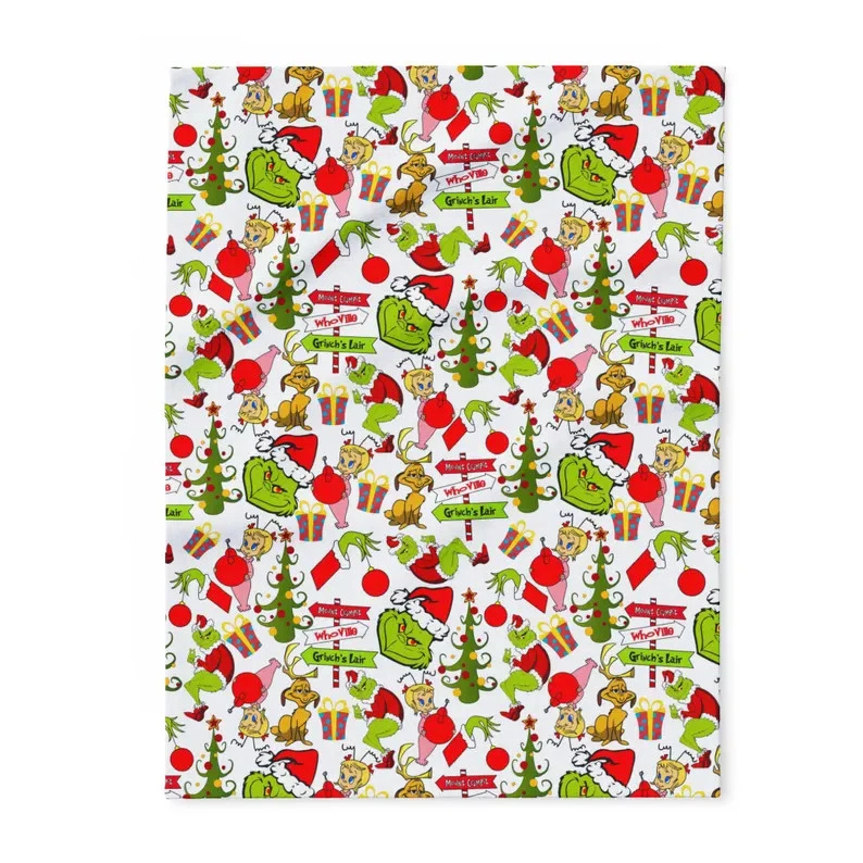 Xmas funny character Funny Holiday Christmas Fleece Blanket