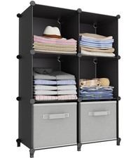6-Cube Storage Organizer, Closet Organizer Storage Cabinet Shelf Bookcase Boo...