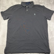 Polo Ralph Lauren Polo Shirt Mens Size L Classic Fit Gray Short Sleeve Pony