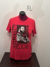 Kevin Owens WWE Fight Anyone Relentless T Shirt Red Mens Wrestling KO 2017