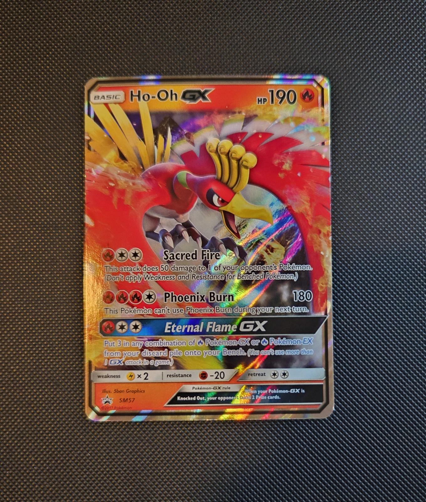 2017 Pokemon TCG - Ho-Oh GX SM57 Black Star Promo Rare Holo Full Art - NM