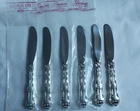6 Gorham Strasbourg Sterling Silver Hollow Handle Butter Knife NO Mono 6 1/8"