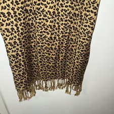 Scarf -Vintage Acrylic Cheetah Print Pashmina