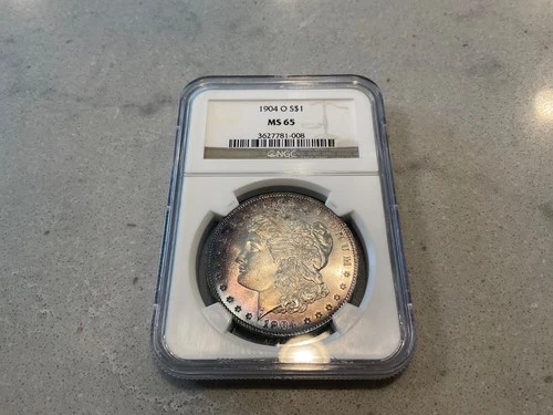 1904-O $1 Morgan Silver Dollar NGC MS 65 Toned