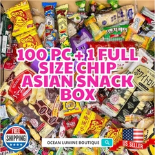 100 Pieces Mix Variety Asian Candy and Snack Box Japanese Korean Taiwan
