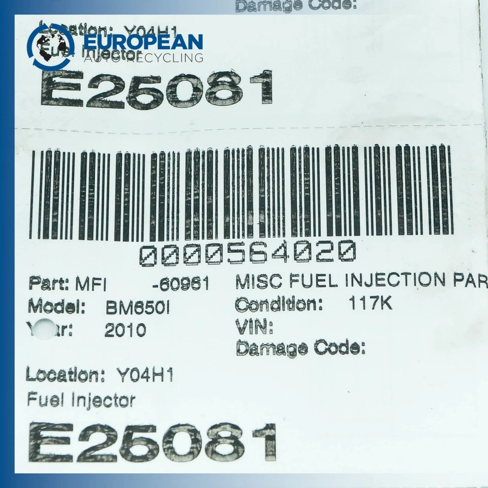 BMW 550I 650I 2006-2008 750I inyector de combustible 13647525721 fabricante de equipos originales Foto 3 de 3