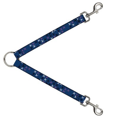 Dog Leash Splitter Tread Plate Turquoise/Fuchsia/White (US IMPORT)