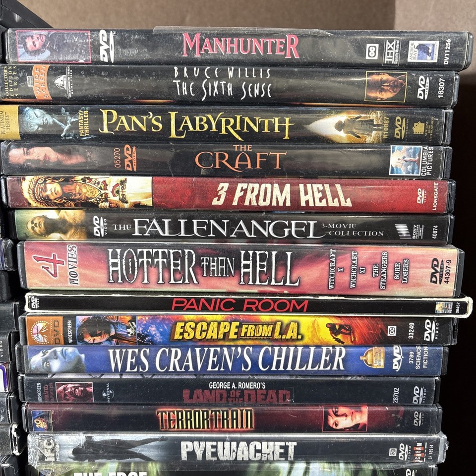 WHOLESALE LOT RESELL DVDS HORROR THRILLER TERROR DEAD ALIENS HALLOWEEN