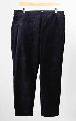 Boden Navy Blue Cotton Blend Women's Skinny Leg Velvet Pants Sz 12R | eBay