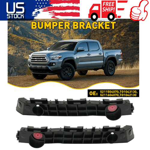 Pair Bumper Bracket Set For 2016-2018 Toyota Tacoma Front Steel - Picture 20 of 20