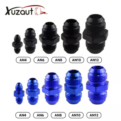 AN4/6/8/10/12Male to Male Flare Fitting Coupler Union Straight Fuel Hose Adapter