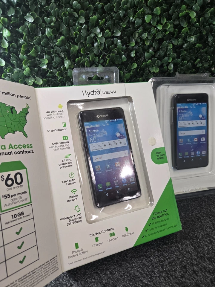 Kyocera Hydro View 4G LTE – 8GB – Black – Brand New – Cricket Wireless Locked - Image 3 of 4