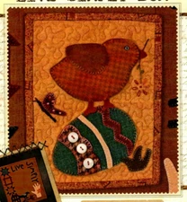 April Live Simply Bom Wool Applique Pattern Primitive Cottage Country Buttermilk