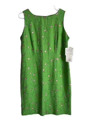 Simon Miller Carob Linen Mini Dress Medium Green Button Up Space Mod Retro  NEW | eBay