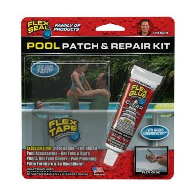 Flex Seal Clear Pool Patch & Repair Kit Works Underwater MADE in the USA