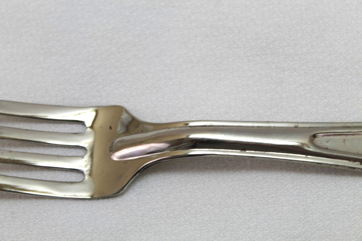 USA　州　スプーン WWII US stainless Steel Fork stamped U.S. w cut out hole